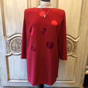 Pierre Cardin Runway Couture Custom Red Dress